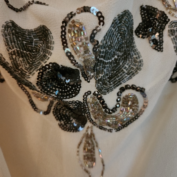 EUC Vintage Ludi Racer Sequins Open Back Top - Picture 6 of 12